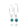 Boucles Agreste artisanales fines avec pierre naturelle et argent
