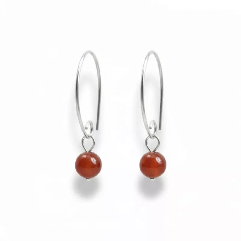 Boucles Agreste artisanales fines avec pierre naturelle et argent Boucles Agreste artisanales fines avec pierre naturelle et argent