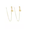 Boucles Doblo fines avec chaine et pierre naturelle