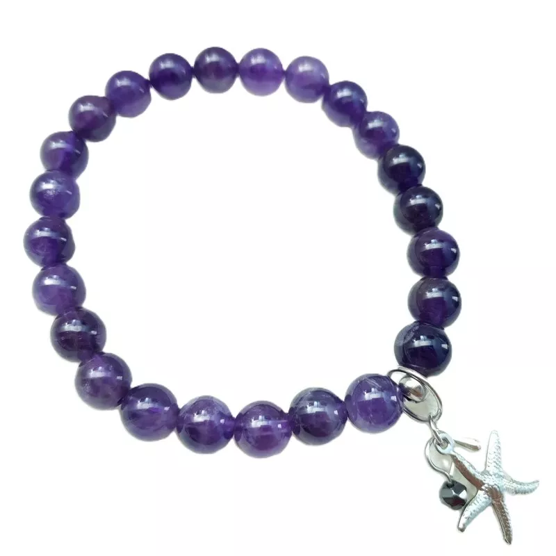 Bracelet extensible Majoris avec breloque etoile de mer et perles naturelles Bracelet extensible Majoris avec breloque etoile de mer et perles naturelles