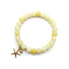 Bracelet extensible Majoris avec breloque etoile de mer et perles naturelles