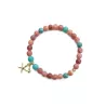 Bracelet extensible Majoris avec breloque etoile de mer et perles naturelles
