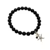 Bracelet extensible Majoris avec breloque etoile de mer et perles naturelles