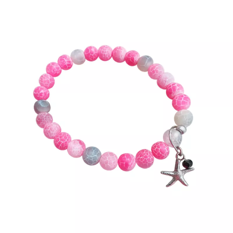 Bracelet extensible Majoris avec breloque etoile de mer et perles naturelles Bracelet extensible Majoris avec breloque etoile de mer et perles naturelles