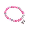 Bracelet extensible Majoris avec breloque etoile de mer et perles naturelles