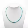 Collier Mwa chocker en pierres naturelles bicolores