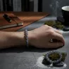 Bracelet homme perles naturelles 10mm rondes acier inoxydable