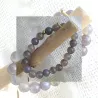 Bracelet homme perles naturelles 10mm rondes acier inoxydable
