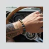 Bracelet homme perles naturelles 10mm rondes acier inoxydable