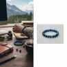 Bracelet homme perles naturelles 10mm rondes acier inoxydable