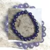 Bracelet homme perles naturelles 10mm rondes acier inoxydable