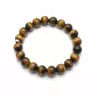 Bracelet homme perles naturelles 10mm rondes acier inoxydable