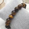 Bracelet homme perles naturelles 10mm rondes acier inoxydable