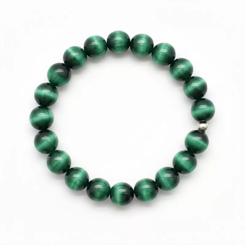 Bracelet homme perles naturelles 10mm rondes acier inoxydable Bracelet homme perles naturelles 10mm rondes acier inoxydable
