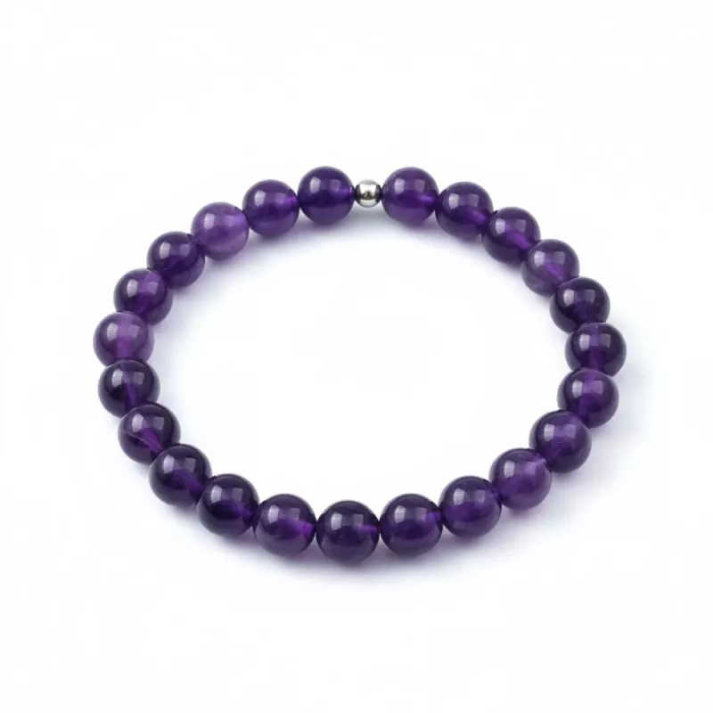Bracelet homme perles naturelles 10mm rondes acier inoxydable