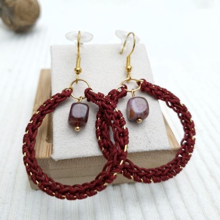 Boucles d'oreilles sur fil