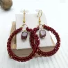 Boucles d'oreilles crochets avec type créole crochetées