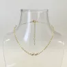 Collier Nova avec perles d’eau rosée et blanche