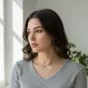 Collier Nova avec perles d’eau rosée et blanche