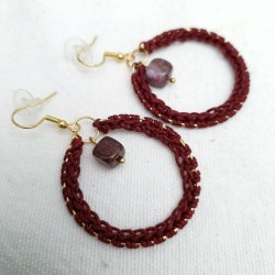 Boucles d'oreilles sur fil