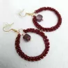 Boucles d'oreilles crochets avec type créole crochetées