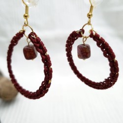 Boucles d'oreilles sur fil