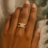 Bague Vibe réglable en pierre naturelle | Bouly&Cailloux