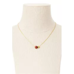 Collier Nelumbo acier inoxydable pierre naturelle et hematite jaspe