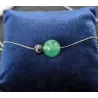 Collier Nelumbo acier inoxydable pierre naturelle et hematite aventurine