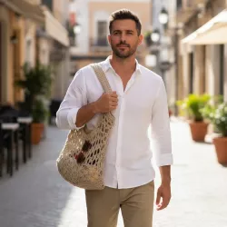Sac Juan porté épaule en jute crocheté
