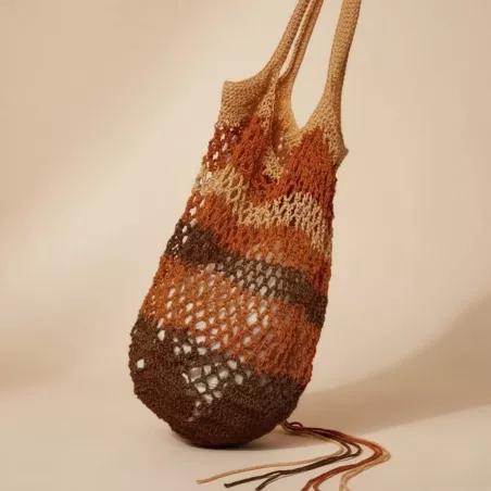 Sac Carica crochete main au coton ciré