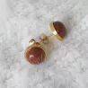Boucles d’oreilles clous Essentiels – Pierre de soleil – vue 6