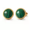 Boucles d’oreilles clous Essentiels – Malachite – vue 7