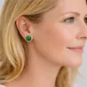 Boucles d’oreilles clous Essentiels – Malachite – vue 9