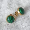 Boucles d’oreilles clous Essentiels – Malachite – vue 11