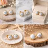 Boucles d’oreilles clous Essentiels – Howlite – vue 18