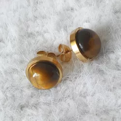 Boucles d’oreilles clous Essentiels – Oeil de tigre – vue 23