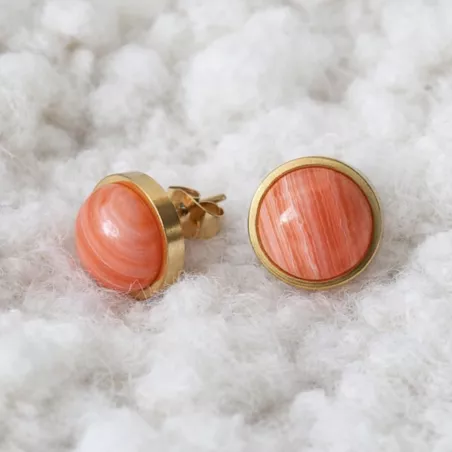 Boucles d’oreilles clous Essentiels – Agate – vue 28