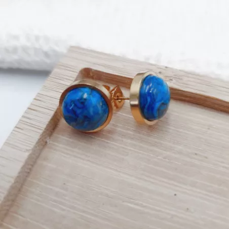 Boucles d’oreilles clous Essentiels – Apatite – vue 40