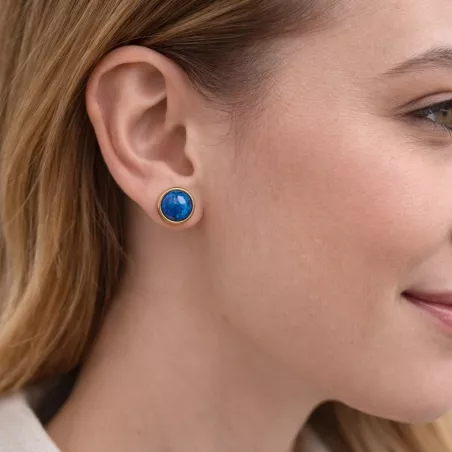 Boucles d’oreilles clous Essentiels – Apatite – vue 41