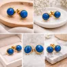 Boucles d’oreilles clous Essentiels – Apatite – vue 43