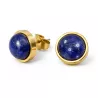 Boucles d’oreilles clous Essentiels avec pierre naturelle cabochon ronde