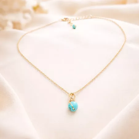 Collier Pendentif Anse – Pierre naturelle et acier inoxydable | Bouly&Cailloux