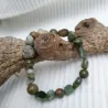 Bracelet en opales vertes irrégulières