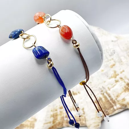 Bracelet fil Eta – acier inoxydable doré