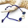 Bracelet fil Eta – Lapis Lazuli – acier inoxydable doré – vue du bracelet