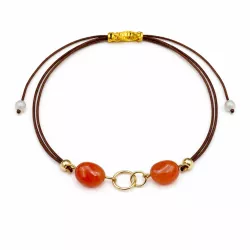 Bracelet fil Eta – Agate – acier inoxydable doré – vue du bracelet