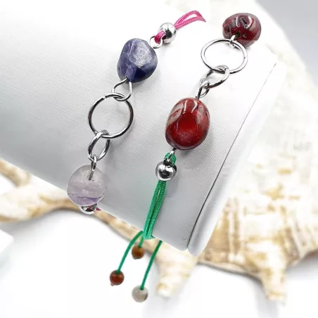 Bracelet fil Eta – acier inoxydable argenté