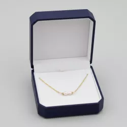 Collier delicat Rusalka reglable avec perles d eau et pendant nacre
