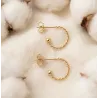 Paire de boucles d’oreilles anneau torsadé design épuré